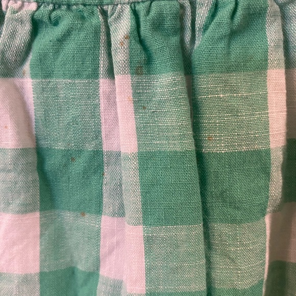 ModCloth cookout on the town cutout gingham dress S summer plaid green white - Picture 7 of 7
